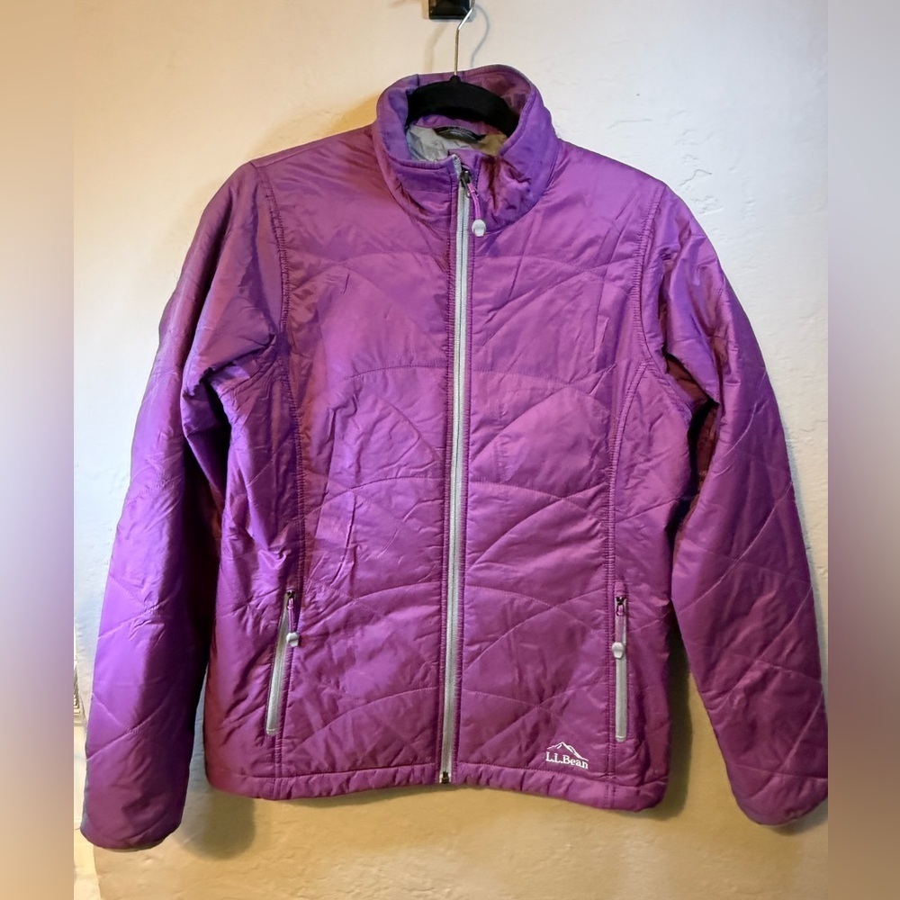 L.L. Bean PrimaLoft Packaway puffer jacket purple Size small